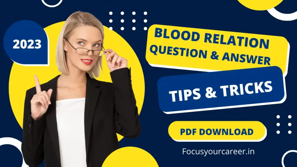 Free Blood Relation Questions & Answer PDF